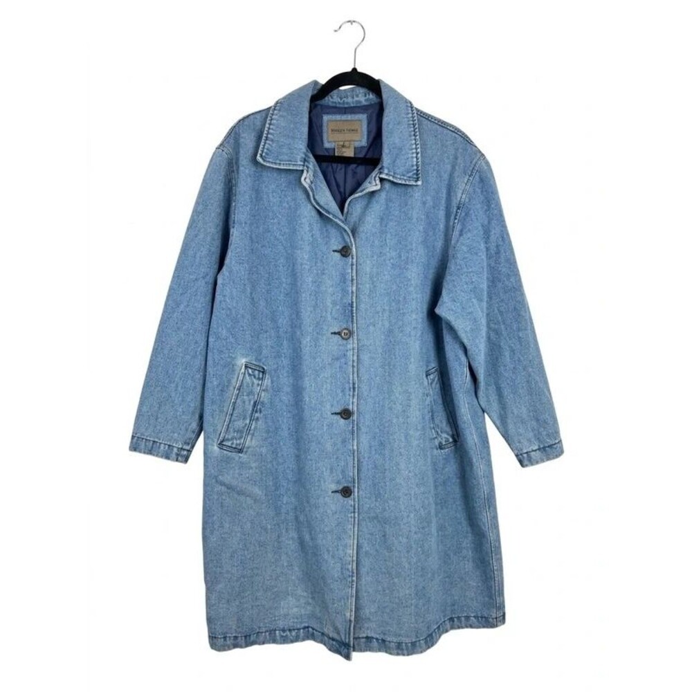 Vintage Brandon Thomas Lined Denim Duster Coat – Size L